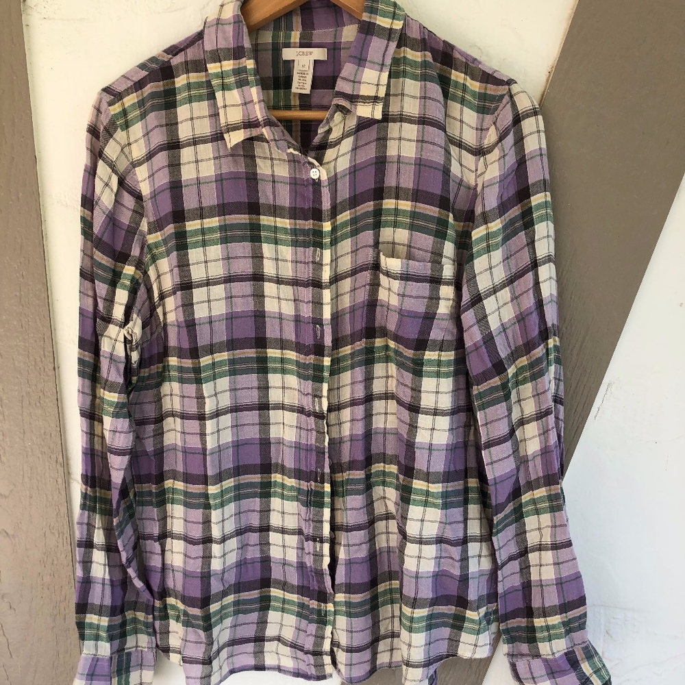J Crew Plaid Button Down